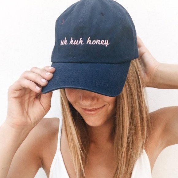 Brandy Melville G.Gait Uh Huh Honey Navy Baseball Cap Hat